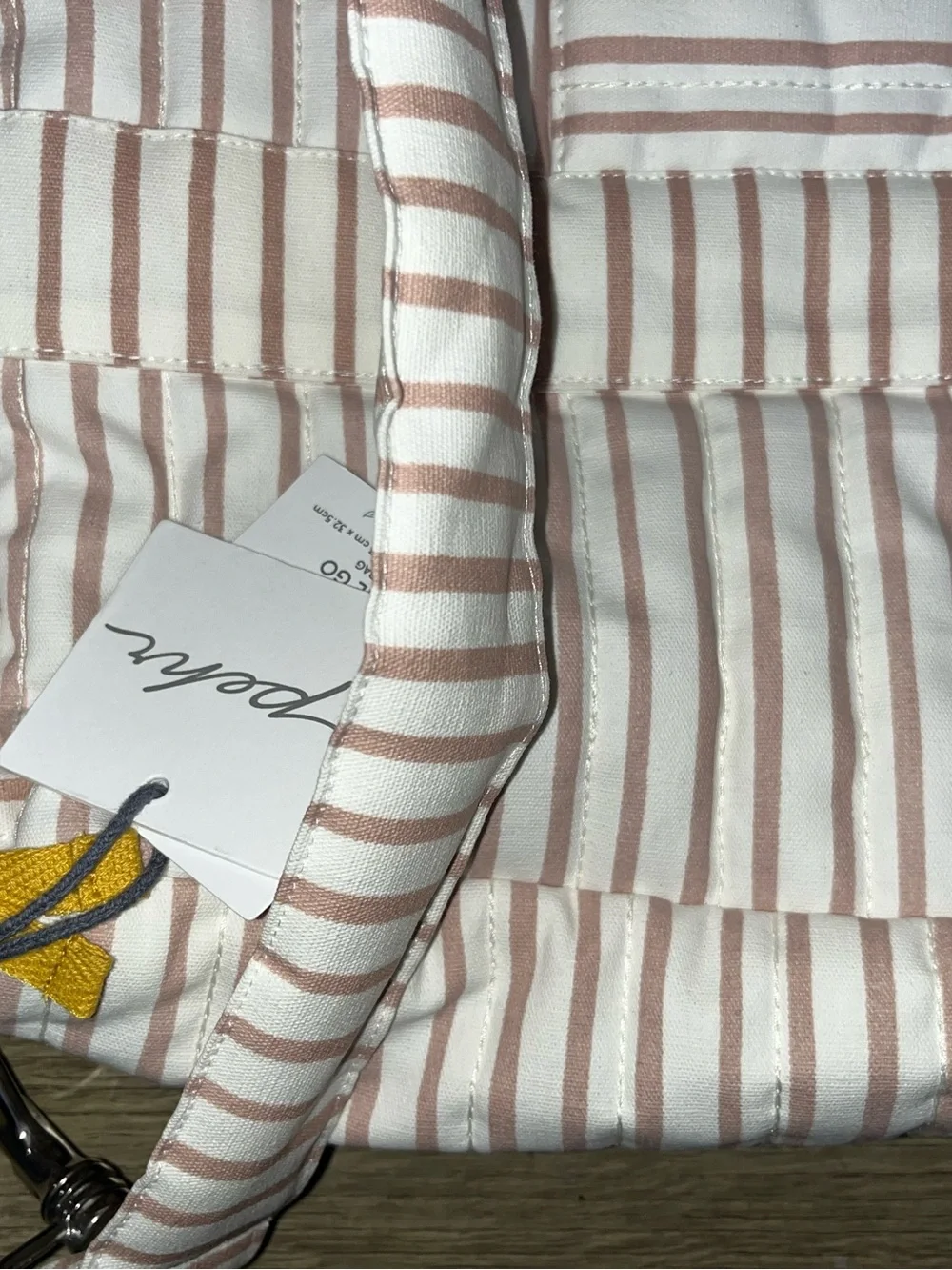 New Pehr diaper bag pink stripes